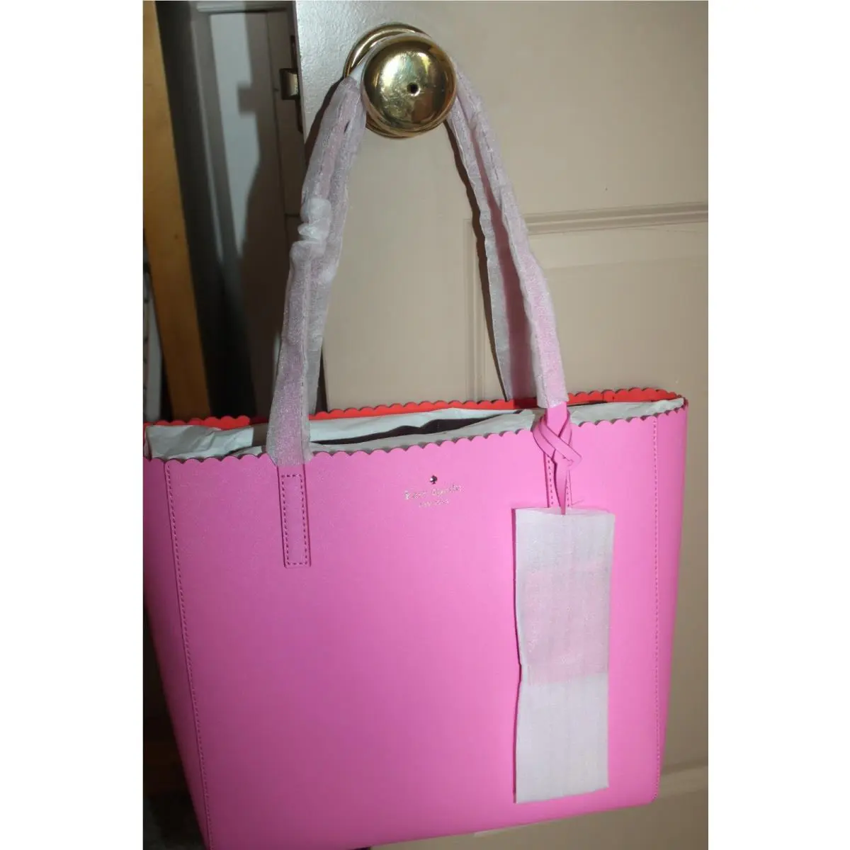 Pink Orange Papaya Tulip Cape Drive Tote Handbag Purse Bag +dustcover by Kate Spade