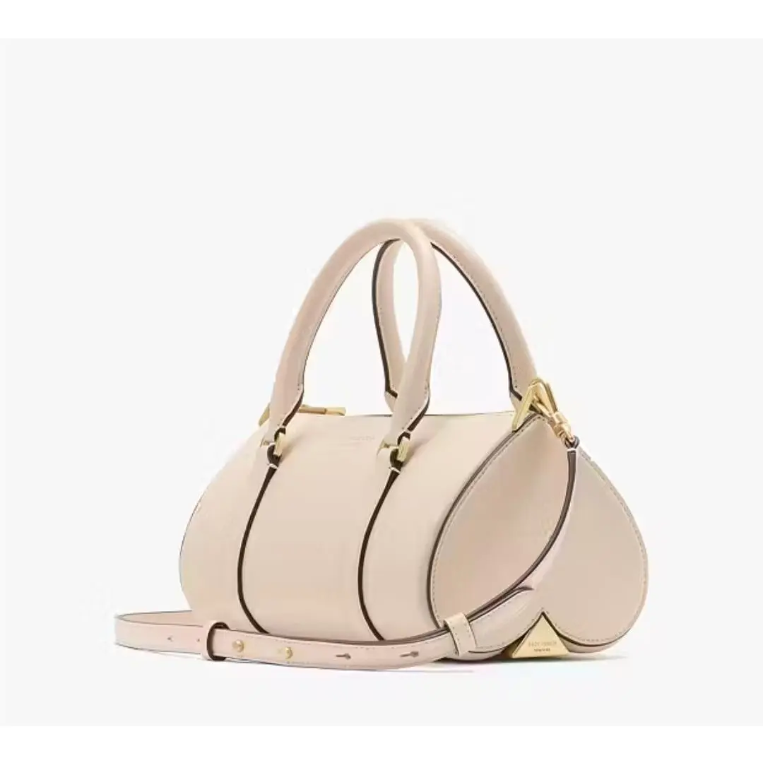 New York Spade Icon Small East-west Barrel Leather Milk Glass Bag by Kate Spade