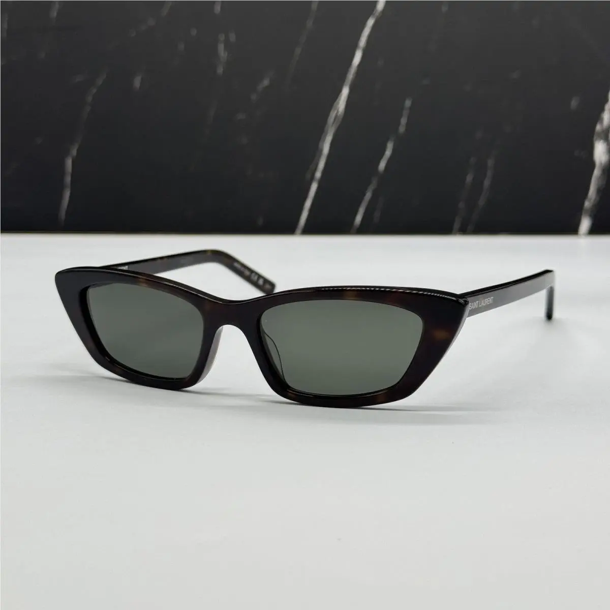 Saint Laurent SL277 010 Havana Cat Eye Women Sunglasses