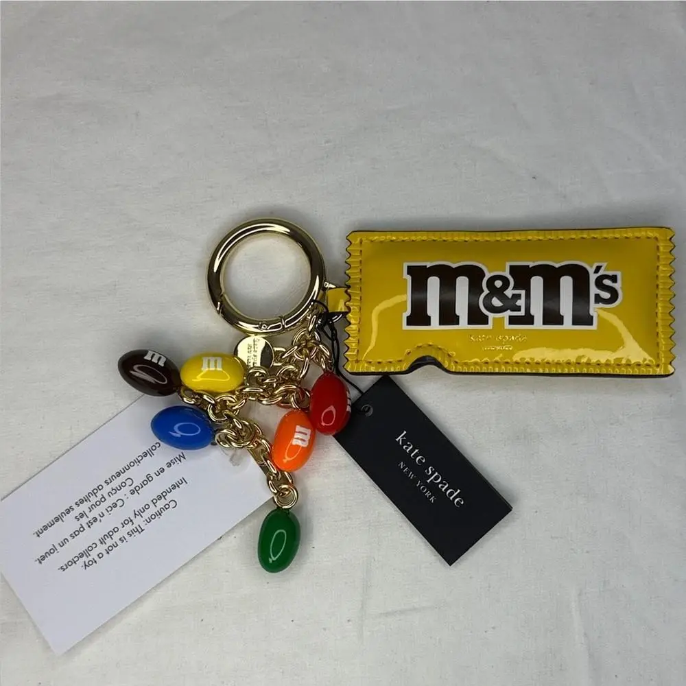 x M M Peanut Packet Charm Keychain Limited Edition Rare by Kate Spade