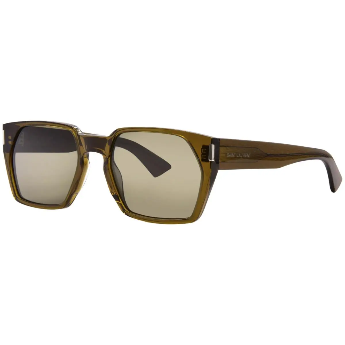 Saint Laurent SL 894 004 Sunglasses Men`s Brown/grey Lenses Rectangle Shape 57mm by Yves Saint Laurent