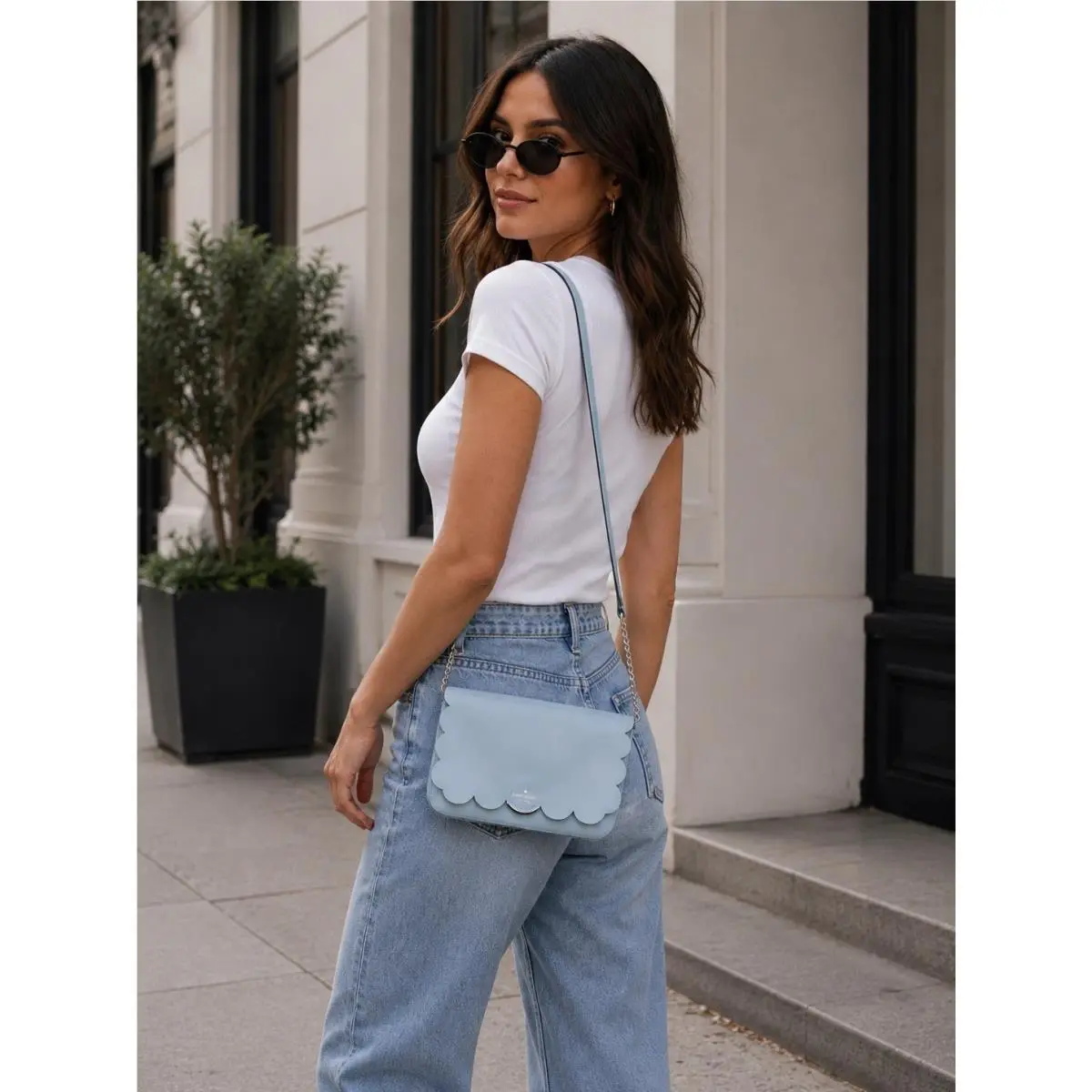 Izabella Scallop Magnolia Street Crossbody Handbag New Designer by Kate Spade