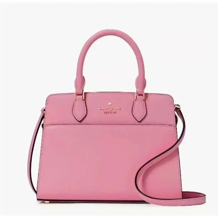 New York Madison Staci Saffiano Leather Medium Satchel Bag Crossbody by Kate Spade