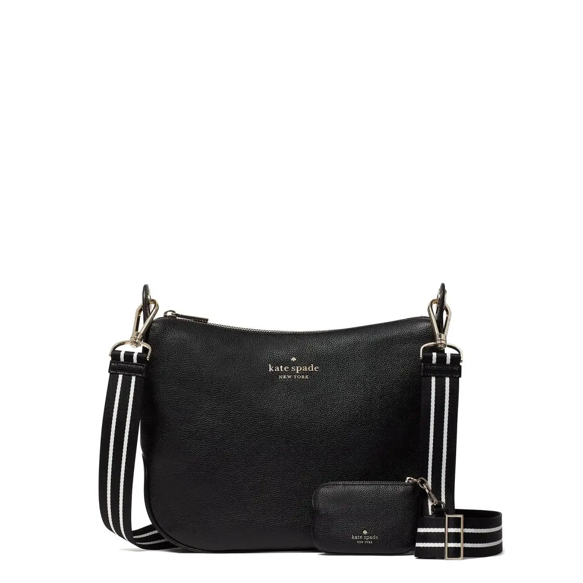 Kate Spade Rosie Leather Shoulder Bag Black Pebbled Leather Purse