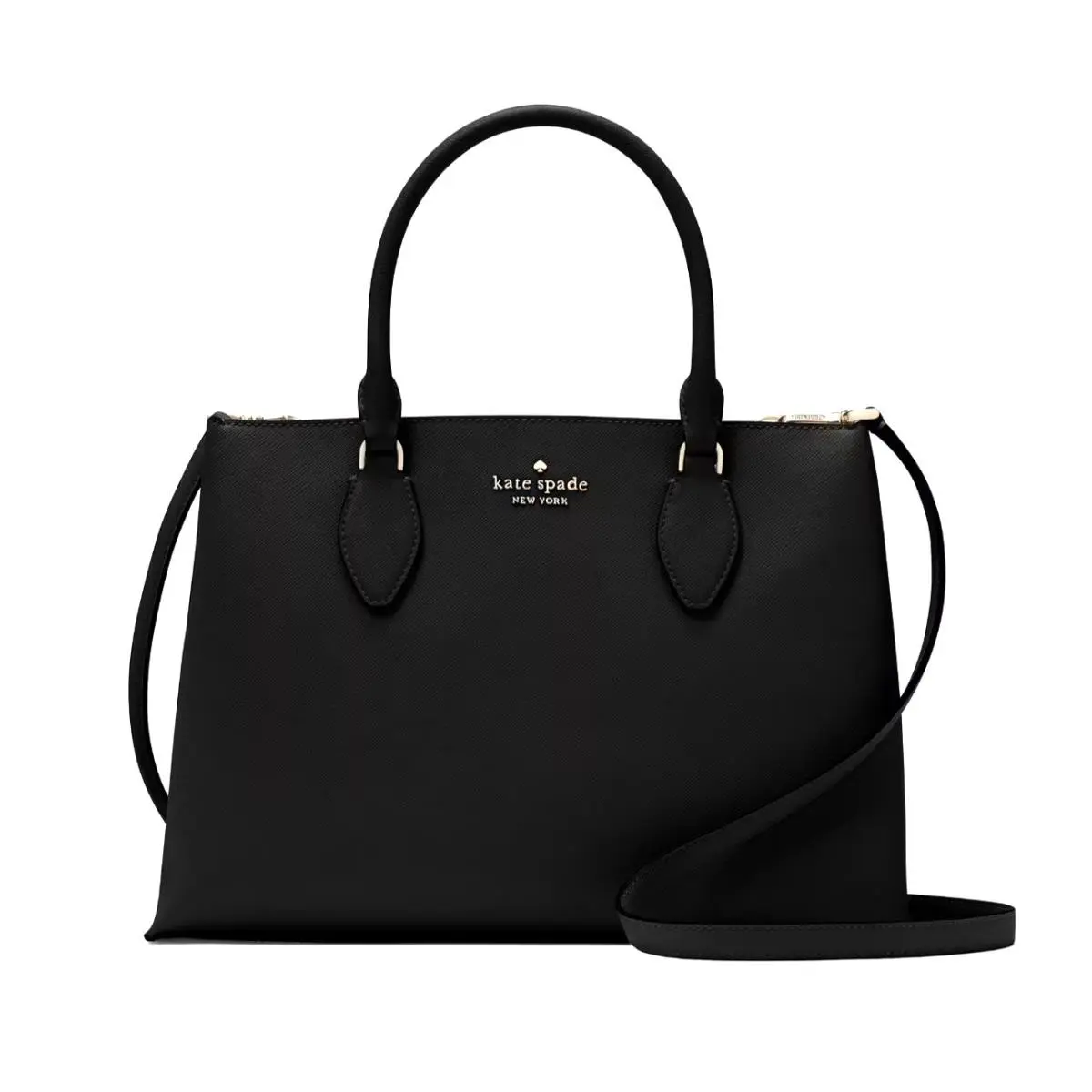 New  Rae Medium Satchel Saffiano Black by Kate Spade