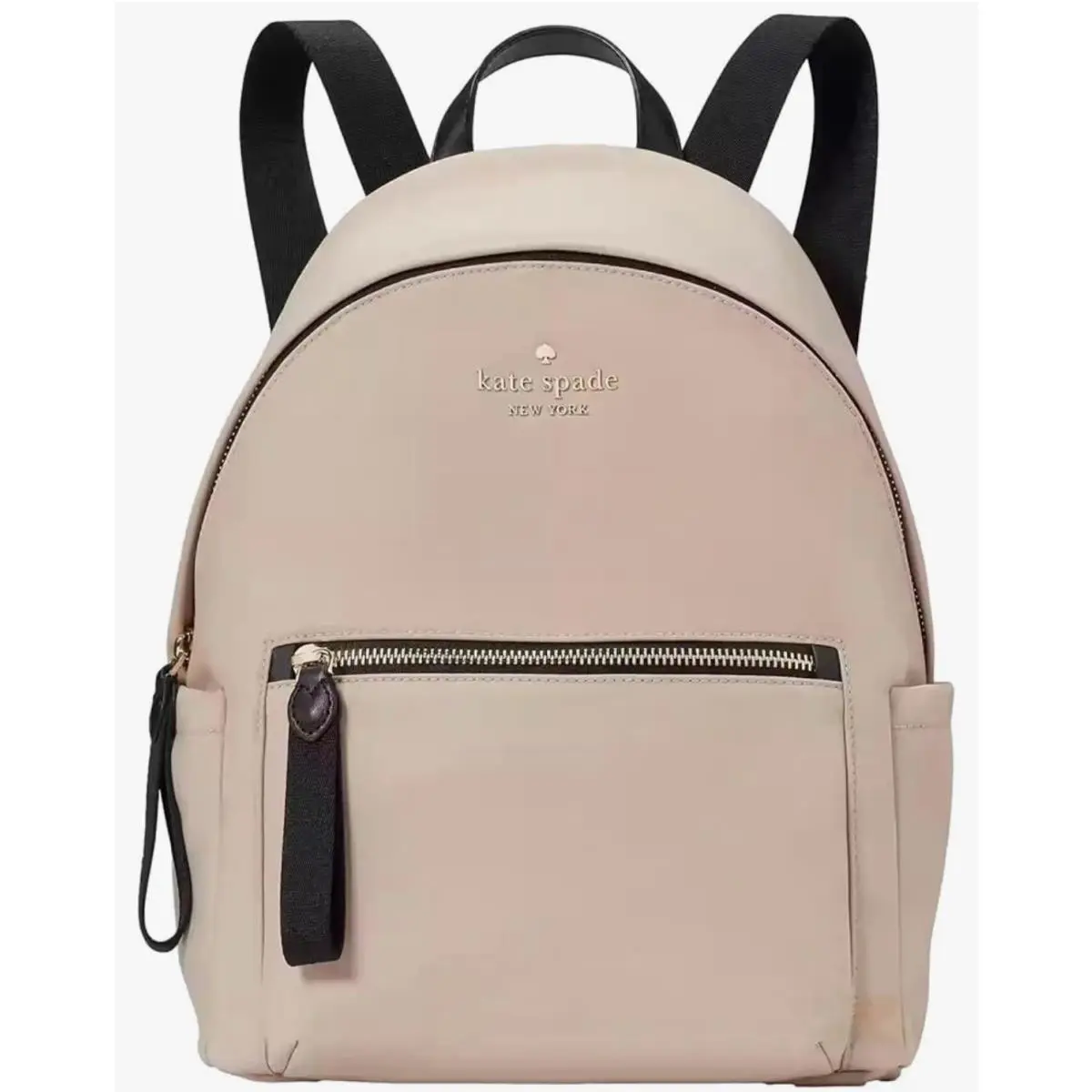 Chelsea Medium Backpack Colorblock Warm Beige Black Nylon KE955 by Kate Spade