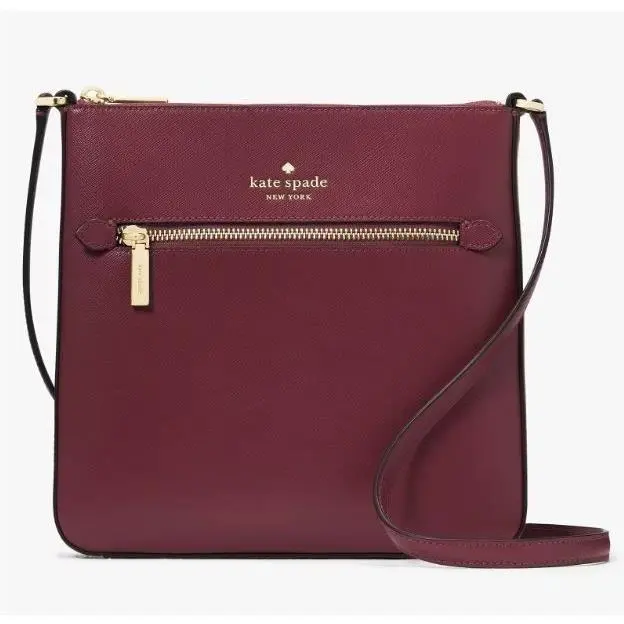 Womens Red Wine Leather Crossbody Zip Up Sadie Large Handbags New by Kate Spade