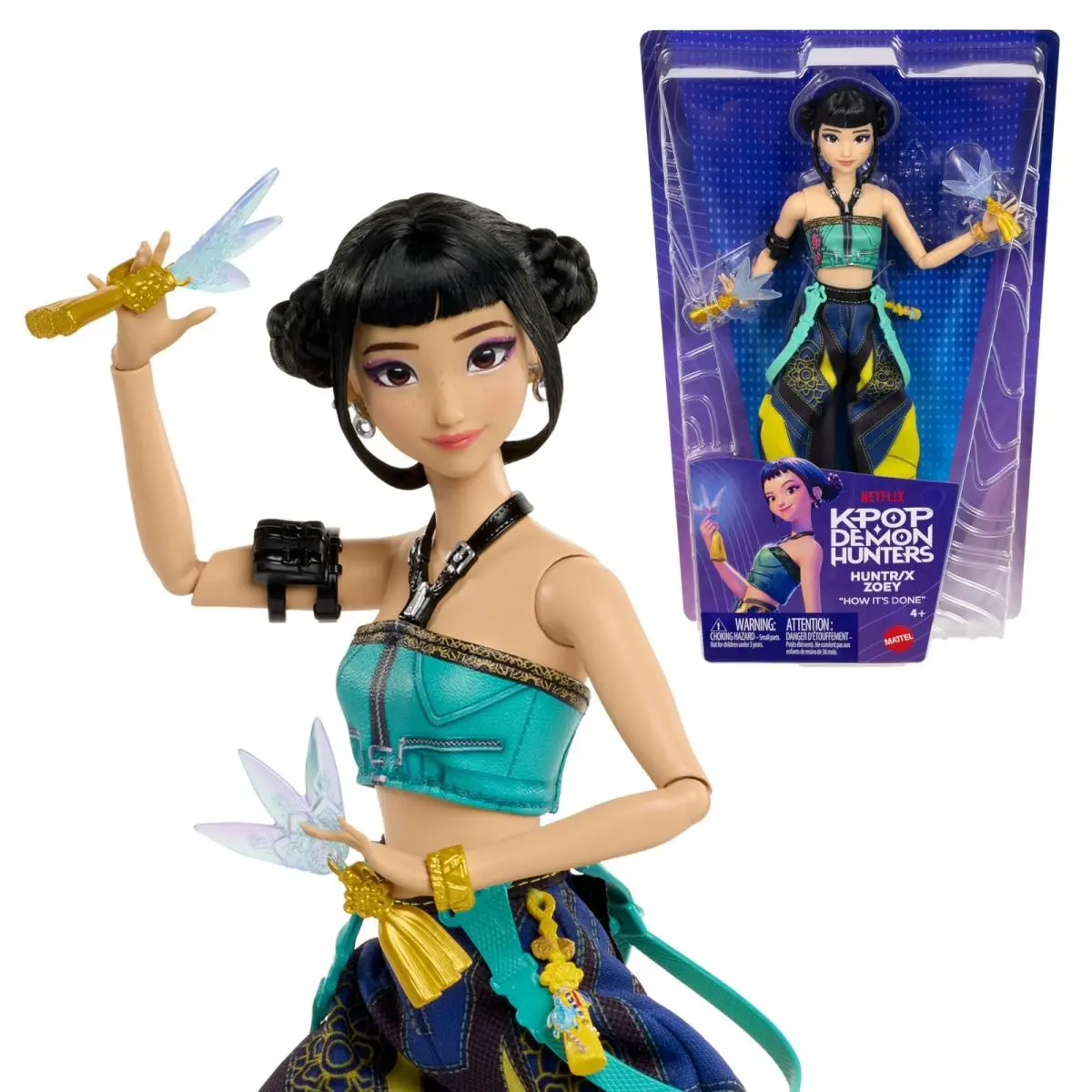 ​mattel Kpop Demon Hunters Huntr/x Zoey Fashion Doll Multicolor