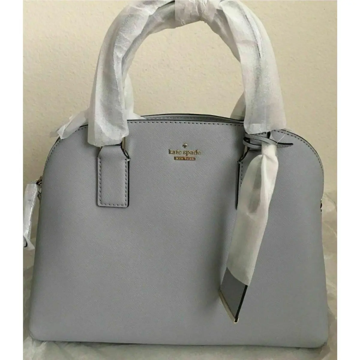 Cameron Street Lottie Leather Satchel Bag PXRU8262 Stony Blu by Kate Spade