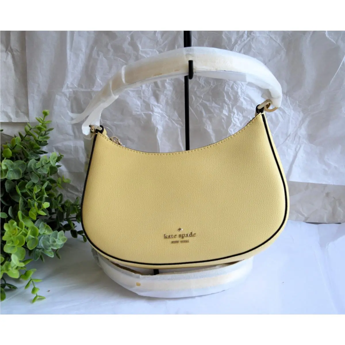 New York KA693 Kristi Butter Pebbled Leather Crossbody Purse by Kate Spade
