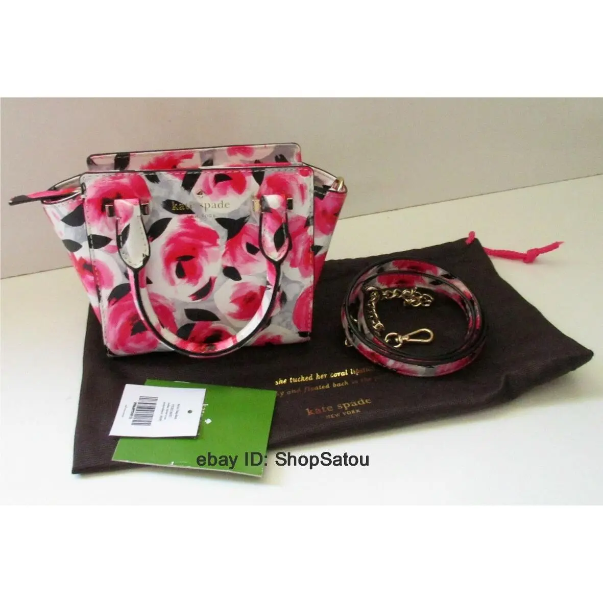Cedar Street Mini Hayden Red Rose Posy Crossbody Handbag by Kate Spade