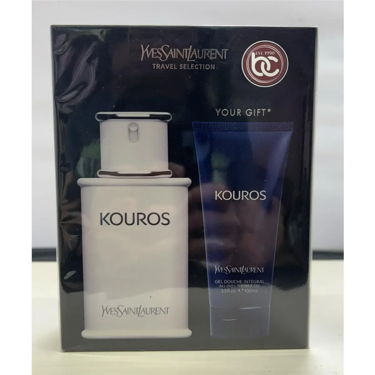 Kouros By Yves Saint Laurent 2 Pc Set 3.3 Edt/s + S/g