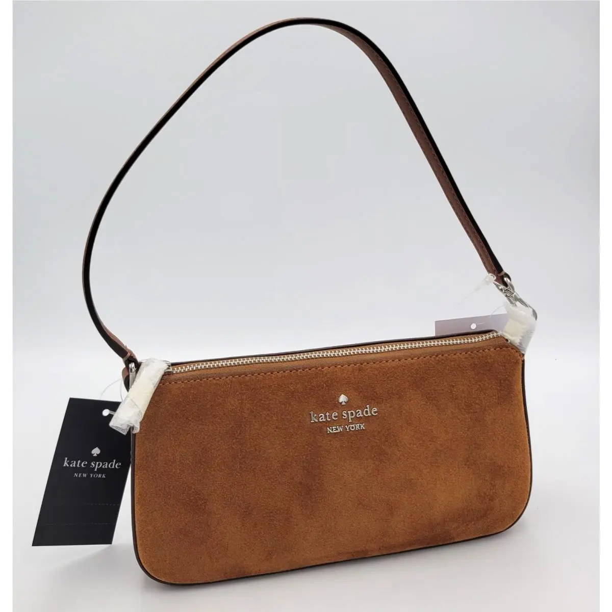 Gemini Suede Mini Shoulder Bag Brown by Kate Spade