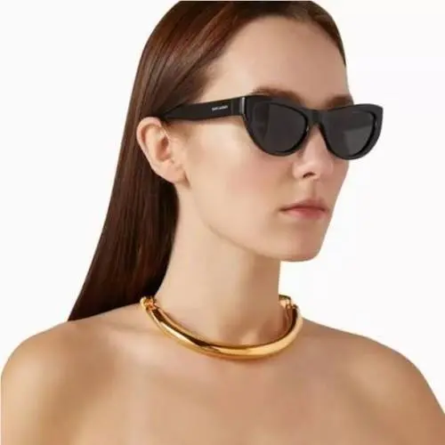 Saint Laurent SL676 001 Blackcat Eye Women Sunglasses by Yves Saint Laurent