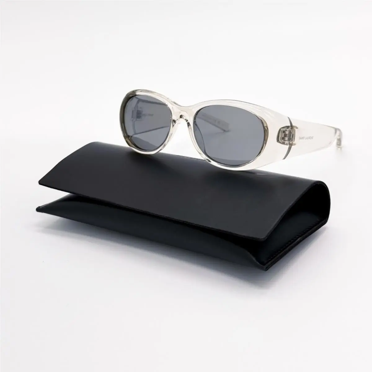 Saint Laurent Sunglasses SL736 004 Clear Gray Eyewear by Yves Saint Laurent