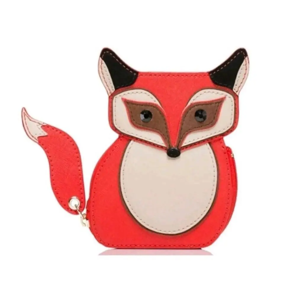 Blaze A Trail Fox Leather Key Chain Coin Purse Wallet Red by Kate Spade