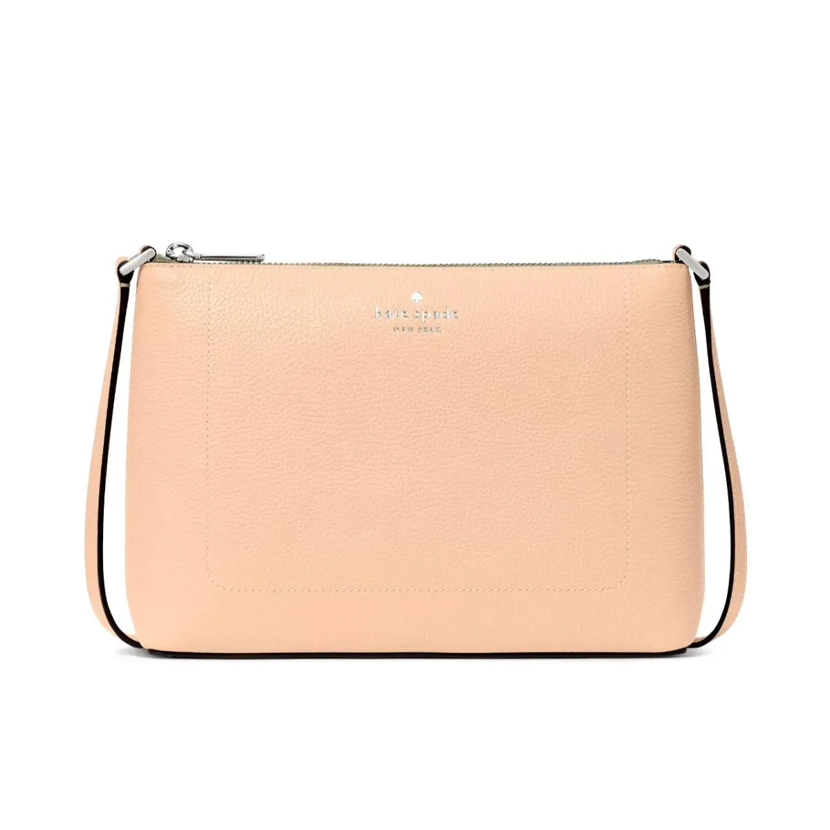 New  Leila Crossbody Pebble Leather Fresh Peach by Kate Spade