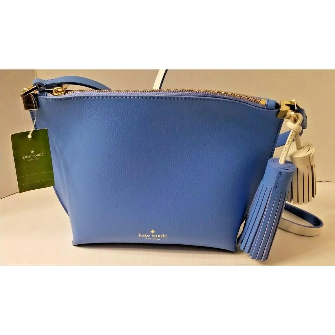 Handbag Large Tassel Foster Court Alice Blue Crossbody Shoulder Bag by Kate Spade
