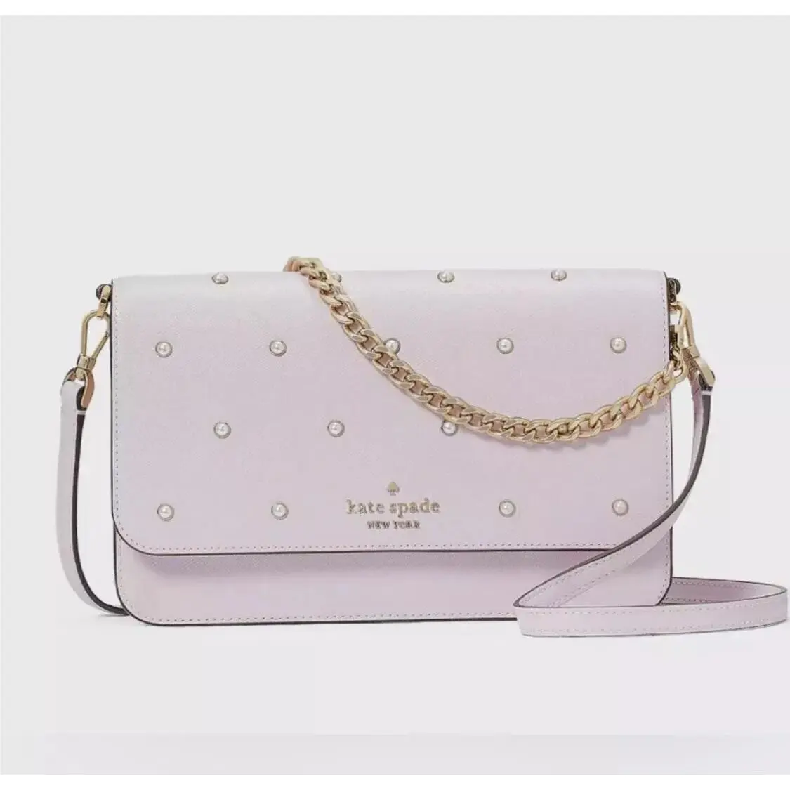 Set Madison Studded Pearls Flap Crossbody by Kate Spade