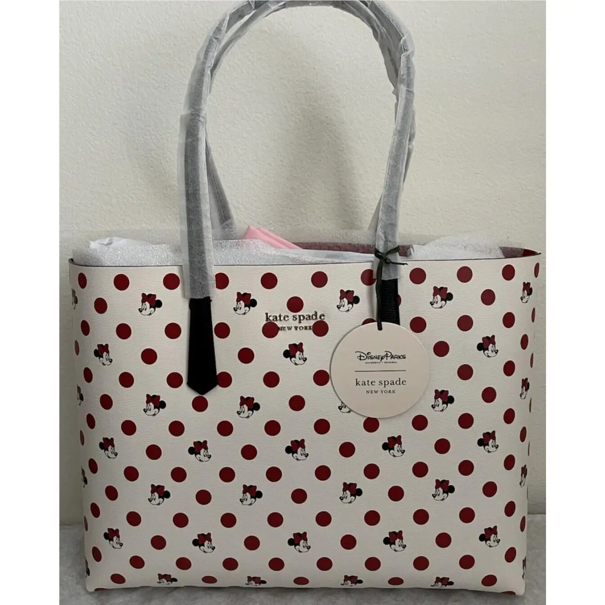 NY Disney Minnie Mouse Large Tote Bag Parchment Multi PXR00430 by Kate Spade