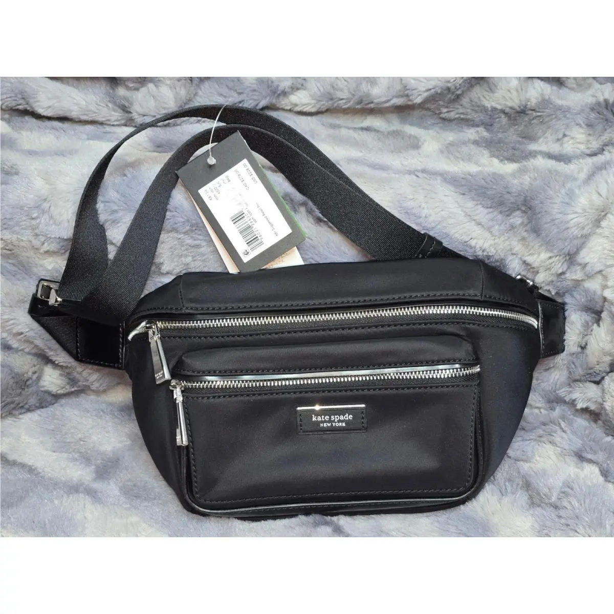 Sam Icon Ksnyl Belt Bag Black Nylon Waist Pack KB134 Dust Bag by Kate Spade