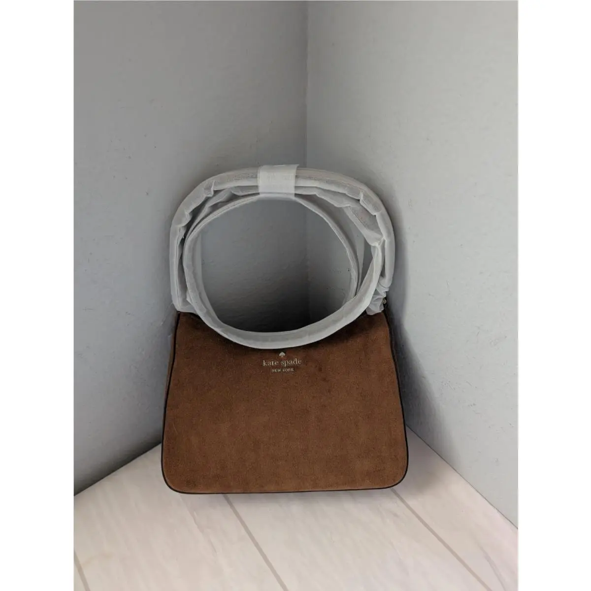 KP044 Margo Suede Medium Shoulder Bag In Warm Gingerbread by Kate Spade