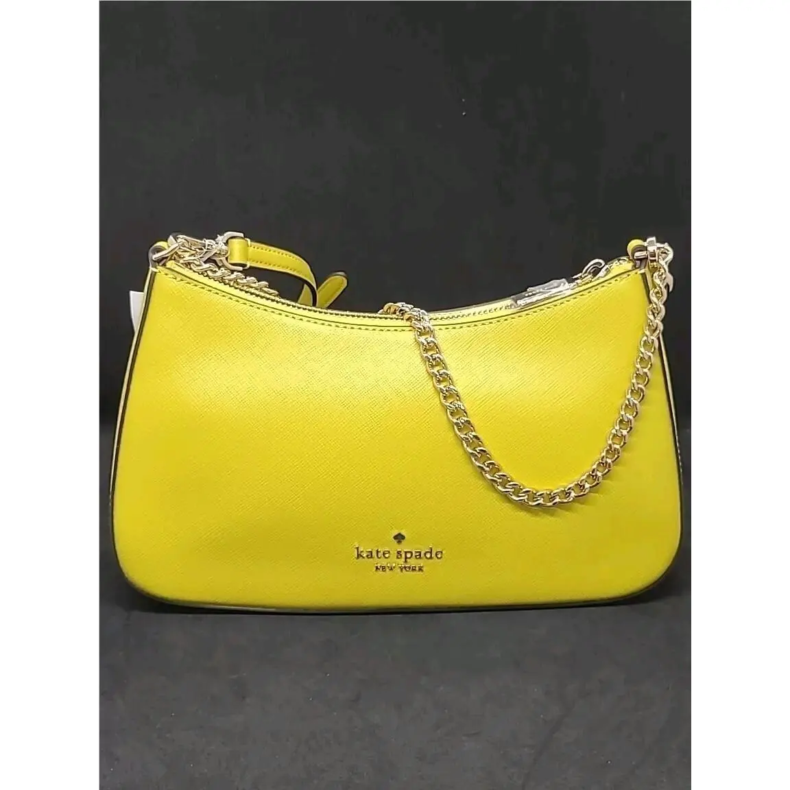 New  Madison Saffiano Leather Convertible Crossbody - Lime Slice KC439 by Kate Spade