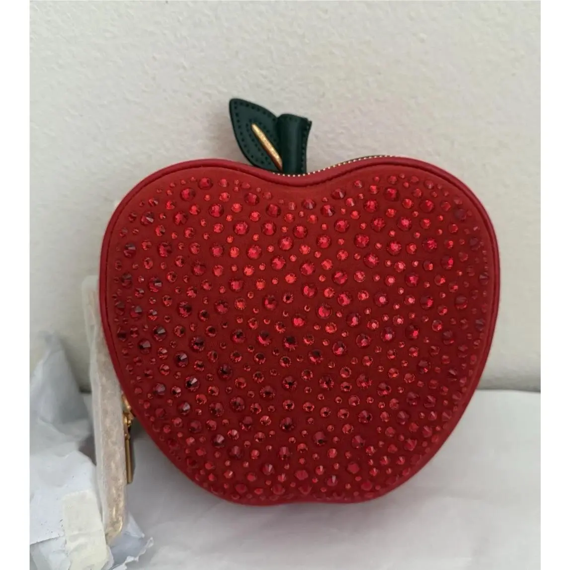 Big Apple Embellished 3D Smooth Leather Crossbody Bag KC912 by Kate Spade