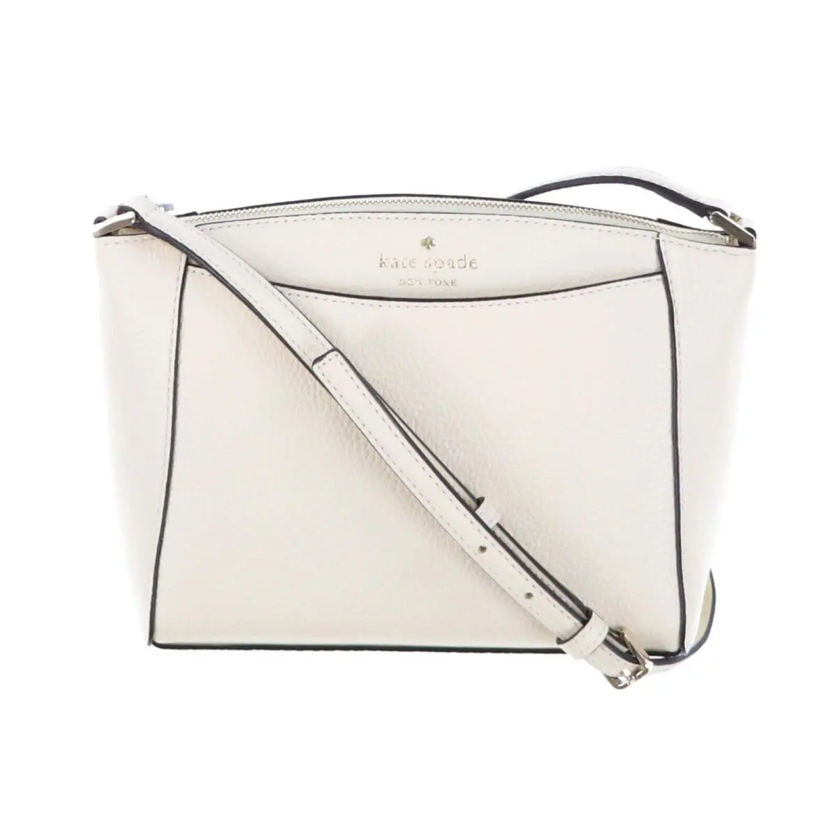 Kate Spade New York Monica Crossbody Bag Buttermilk Glaze Purse Adjustable Strap - Handle/Strap: Buttermilk Glaze, Hardware: Gold, Exterior: Buttermilk Glaze
