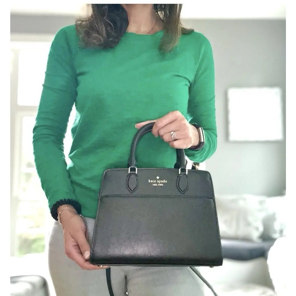 New York Madison Satchel Saffiano Leather Handbag by Kate Spade