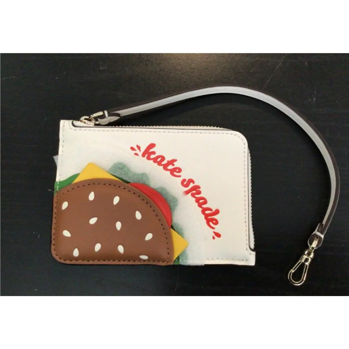 Snack Bar Burger Card Holder Wristlet KK991 Factory Wrapped by Kate Spade