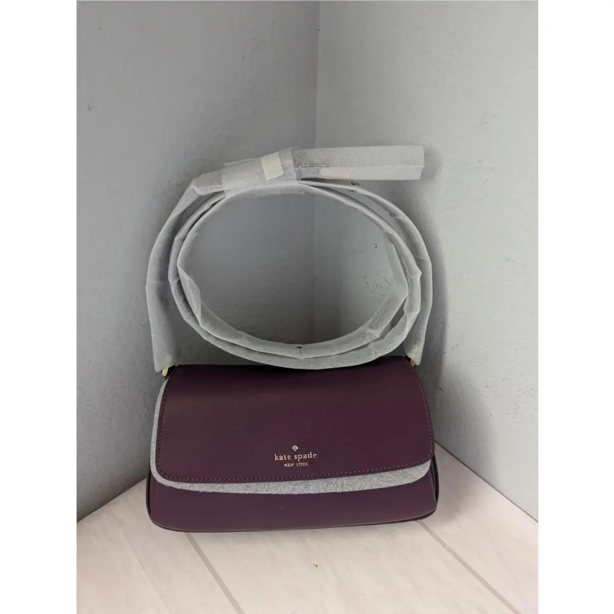 KP186 Sutton Smooth Leather Mini Crossbody In Deep Cherry by Kate Spade
