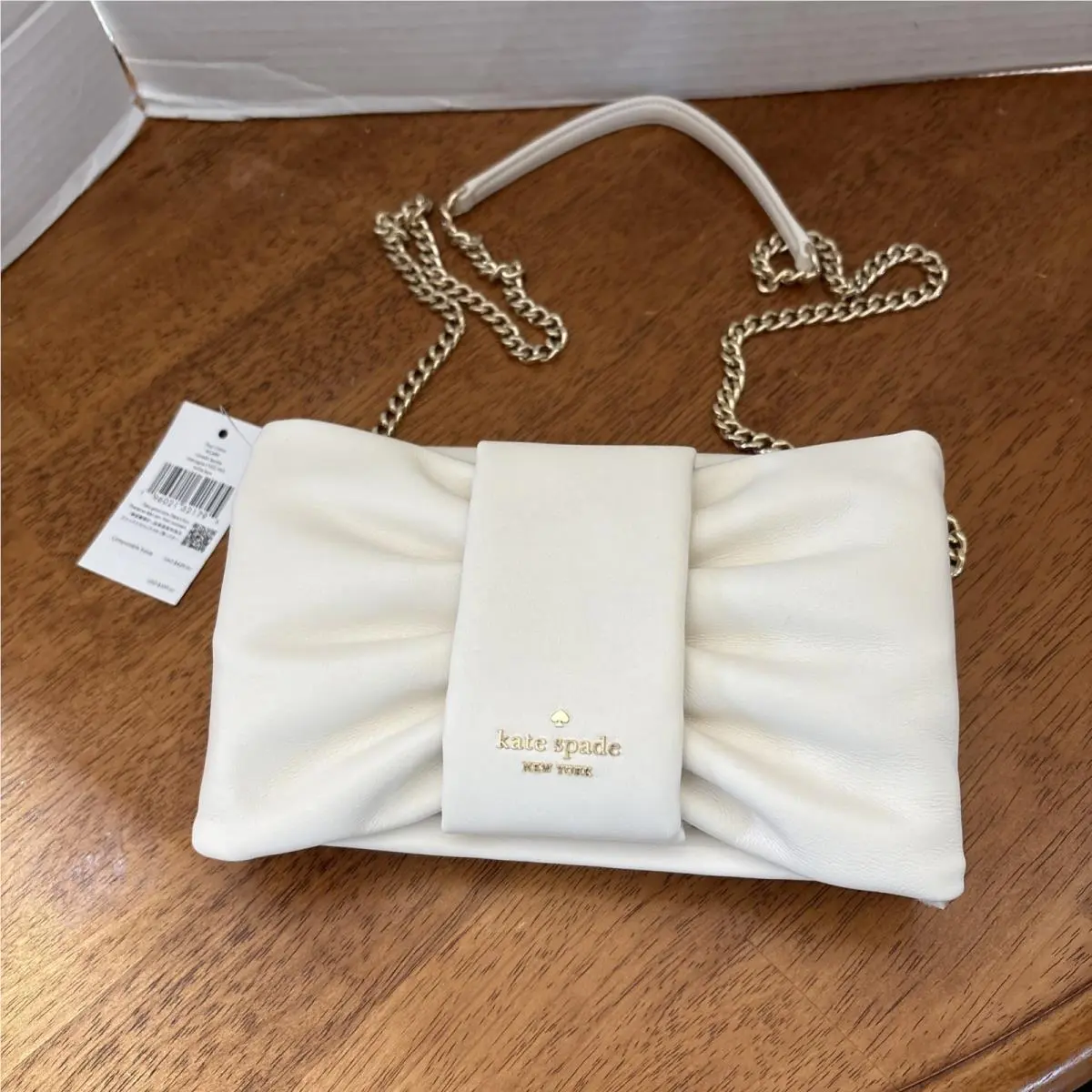 - Millie Bow- Smooth Leather Flap Crossbody- Meringue- Nwt by Kate Spade