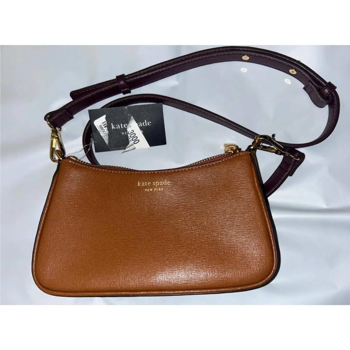 New York Small Crossbody Bag Brown Gold by Kate Spade
