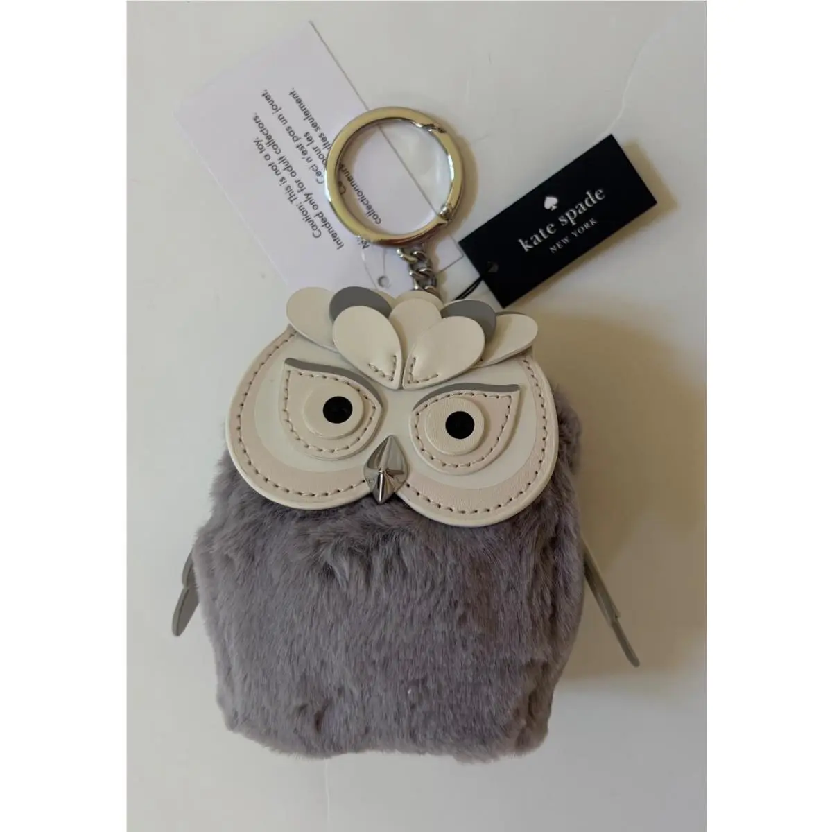 Hoot 3D Coin Purse Grey by Kate Spade