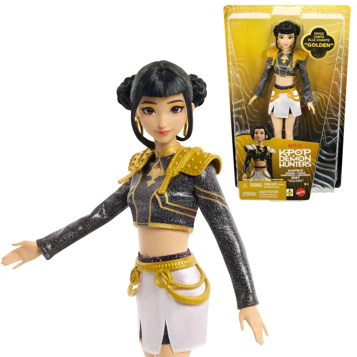 ​mattel Kpop Demon Hunters Huntr/x Zoey “golden” Singing Doll