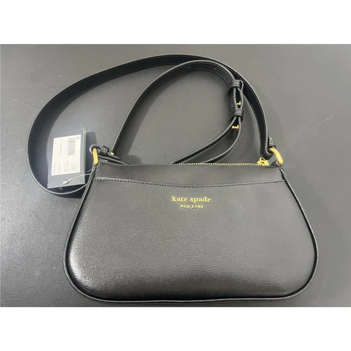 Womens Bleecker Small Crossbody Bag Saffiano Leather KC928 Black by Kate Spade