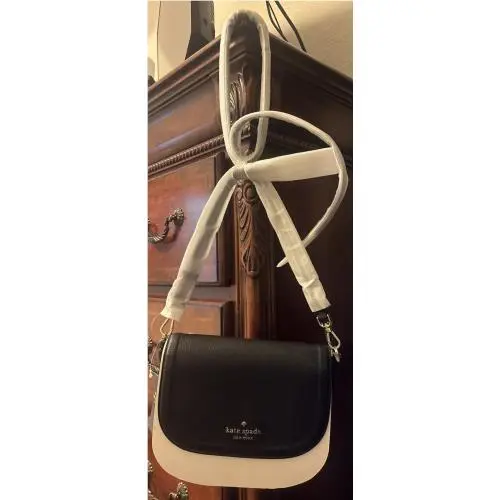 - Blake- Pebbled Leather- Saddle Bag- Black- Nwot by Kate Spade