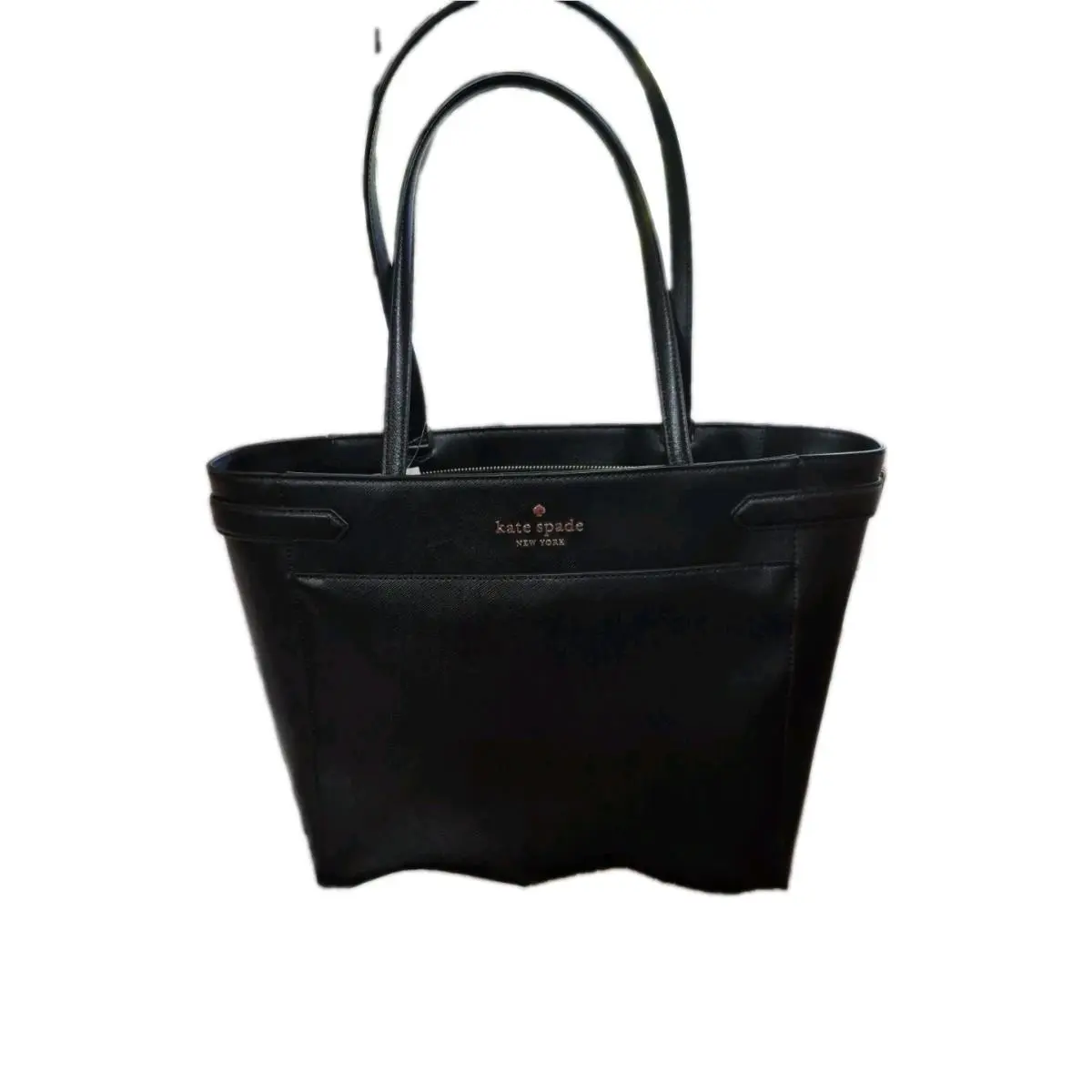 New York Black Saffiano Leather Laptop Tote Bag by Kate Spade