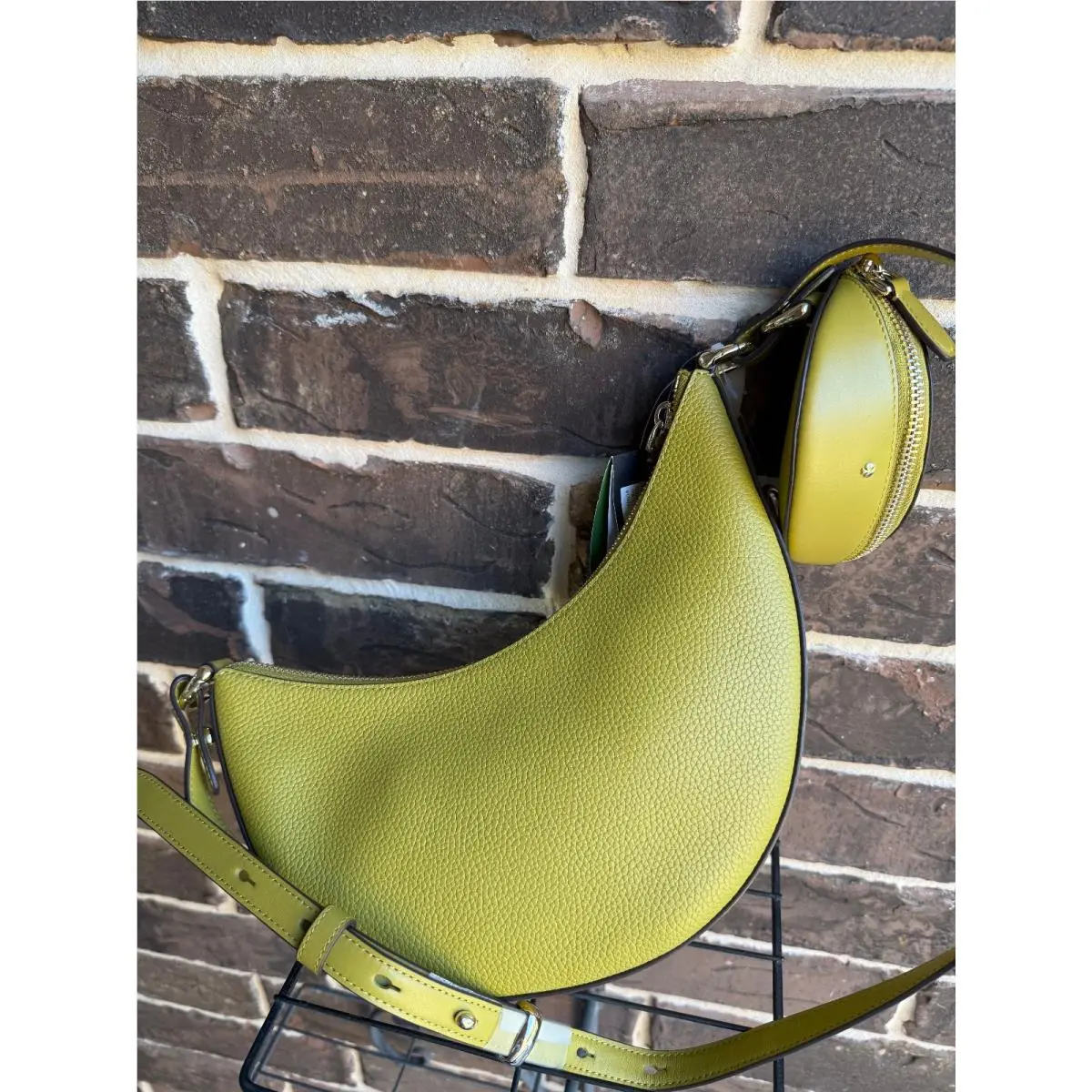 NY Duo Pebbled Lthr Convert Multi-way Crossbody Laurel Leaf Green by Kate Spade