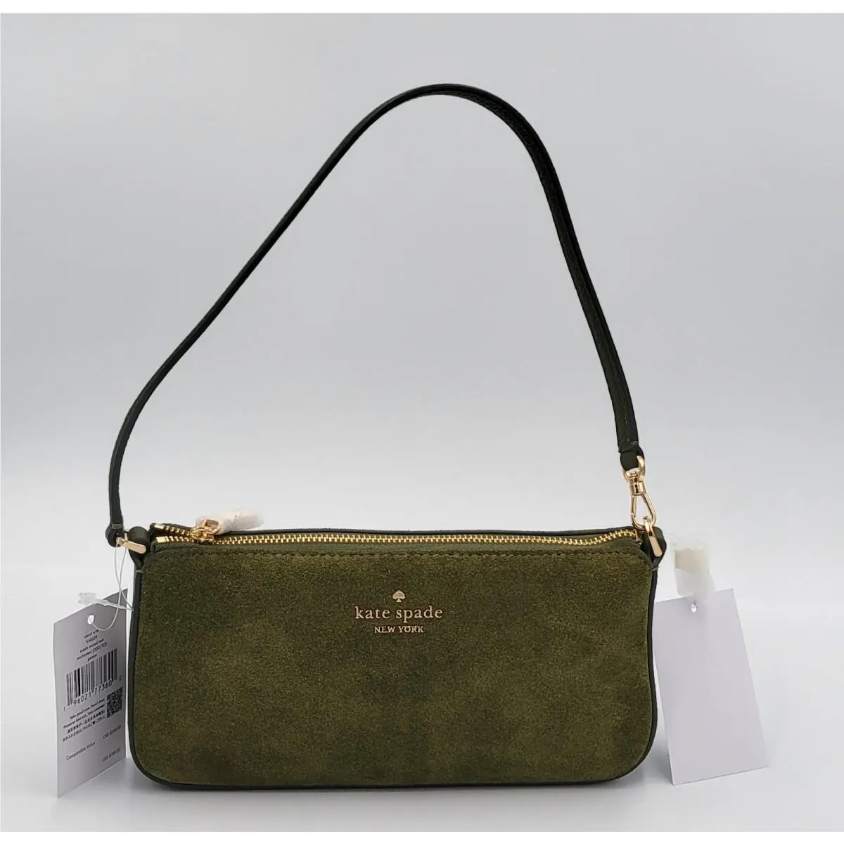 Gemini Suede Mini Shoulder Bag Enchanted Green by Kate Spade