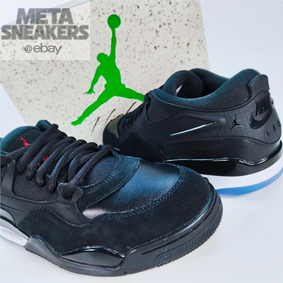 Air Jordan 4 RM US 11 Men`s Black Red White  Reimagined Retro FQ7939 009 by Nike
