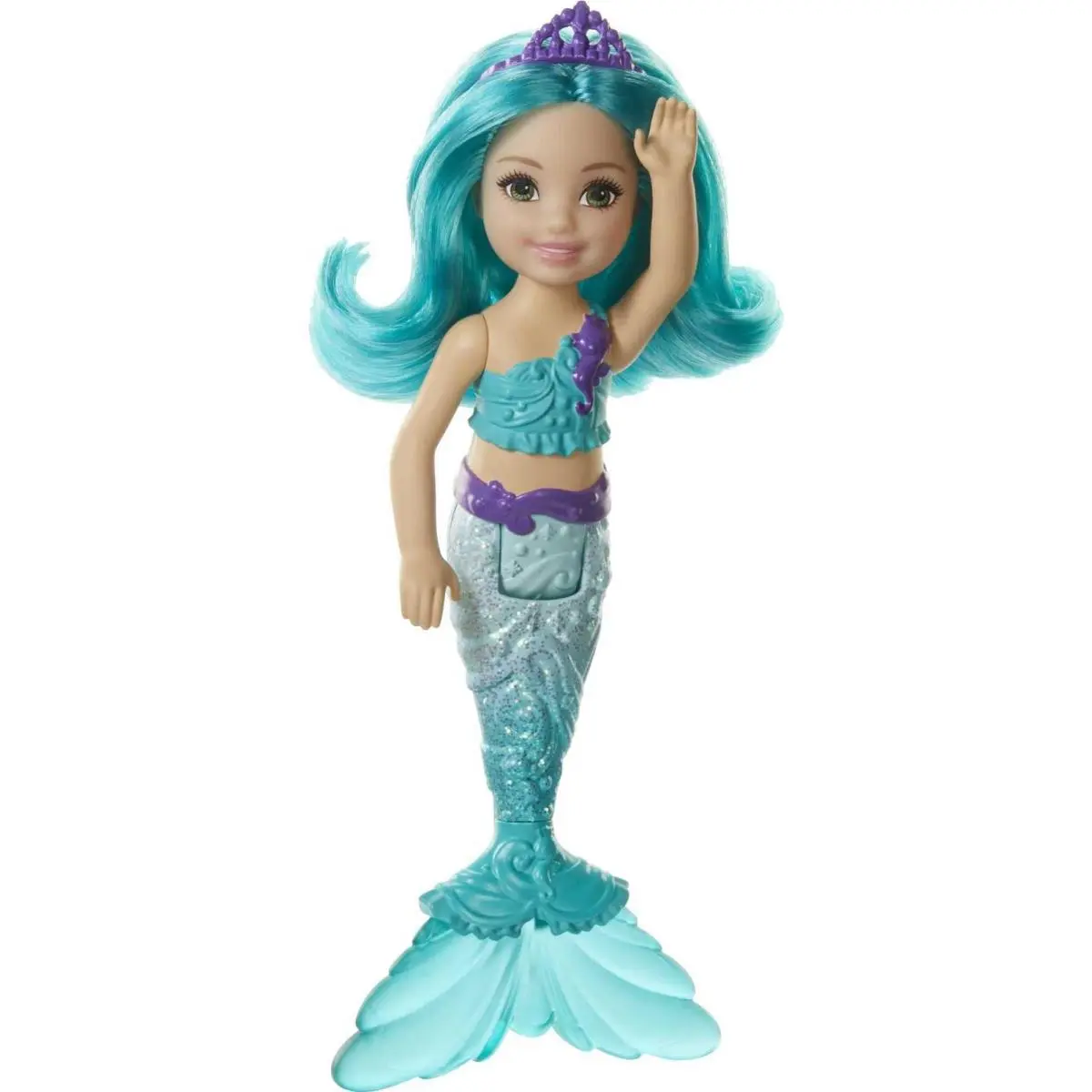 Barbie Dreamtopia Chelsea Mermaid Doll Teal 6.5inch Playtime Fun For Ages 3-7