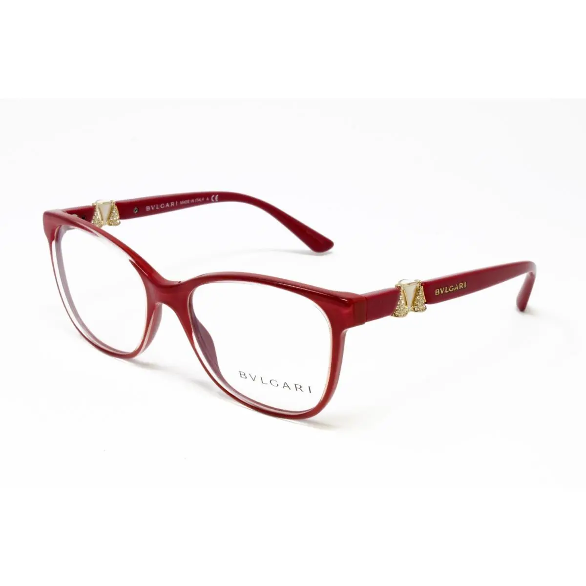 Women`s Eyeglasses BV4118B-5380 Top Crystal on Raspberry 52mm Italy by Bvlgari
