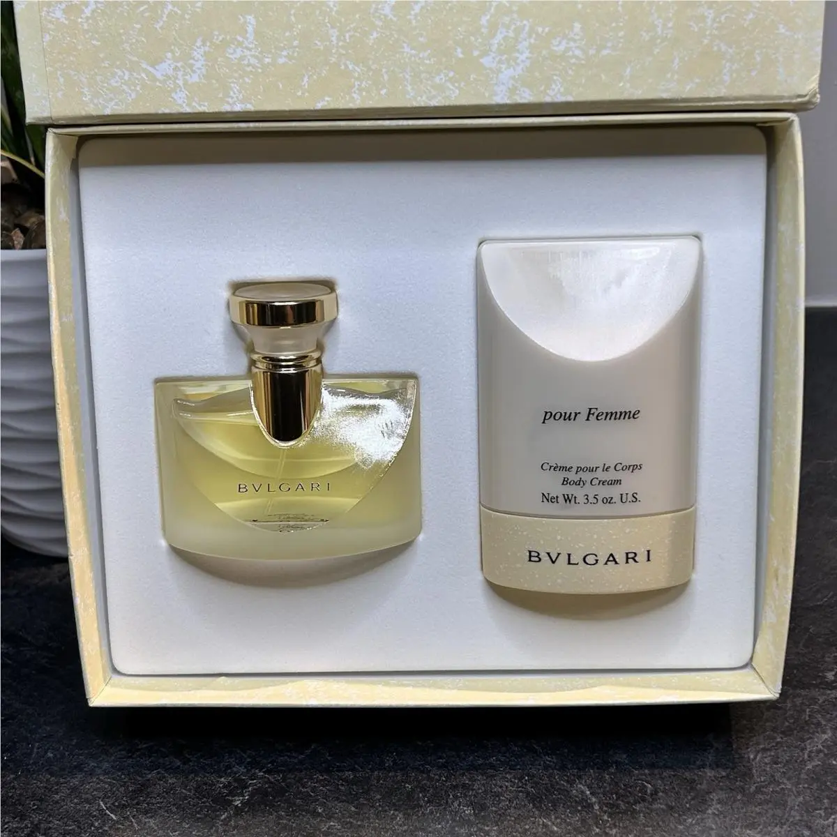 Pour Femme 2 Pc Gift Set 1.7 oz Edp Perfume Spray 3.4 oz Body Cream by Bvlgari
