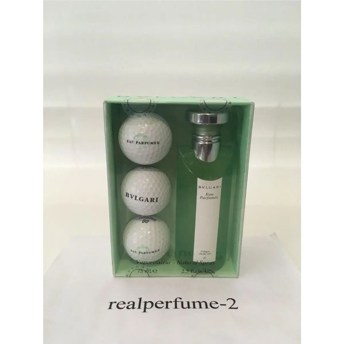 Cologne Au The Vert Perfume Set 2.5 oz + 3 Golf Balls.sealed. Real by Bvlgari