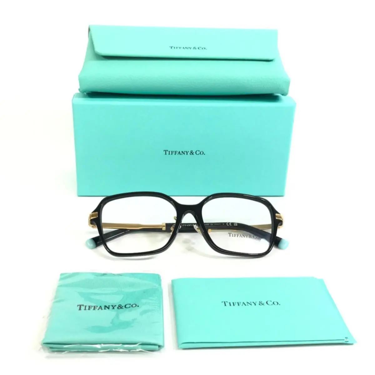 Tiffany Co. Eyeglasses Frames TF2222-F 8001 Black Gold Butterfly 54-16-145 by Tiffany & Co.
