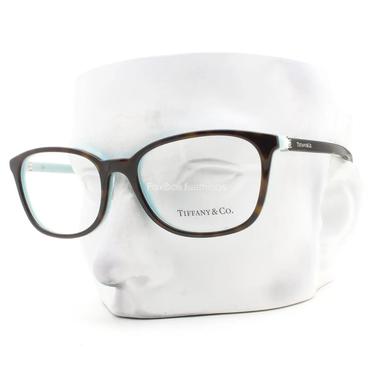 Tiffany Eyeglasses TF 2109HB 8134 Glasses Brown Havana on Blue 53mm with Case by Tiffany & Co.
