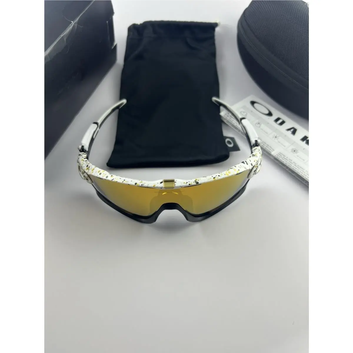 Jawbreaker Splatter White Frame 24K Gold Iridium Lens+box OO9290-4531 by Oakley
