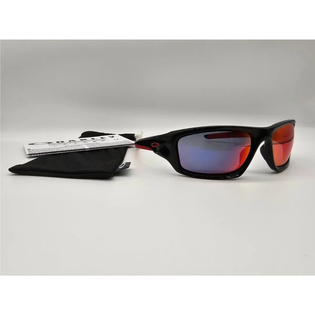 Valve Sunglasses Polished Black Frame Red Iridium Lens by Oakley